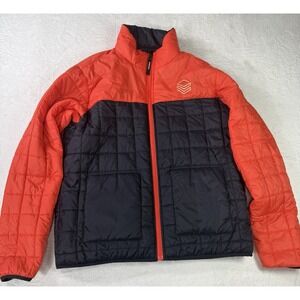 Databricks Quilted Puffer Jacket Men's XL‎ Reversible Orange Black Software AI